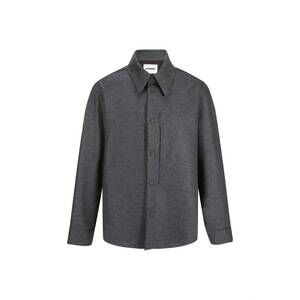 NEW JIL SANDER men's long sleeve shirt in ash grey